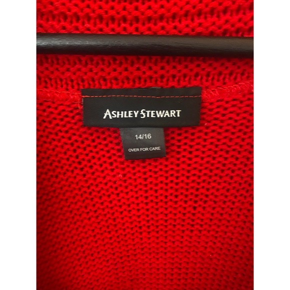 Ashley Stewart Red Cowl Sweater size 14/16 - Picture 3 of 5
